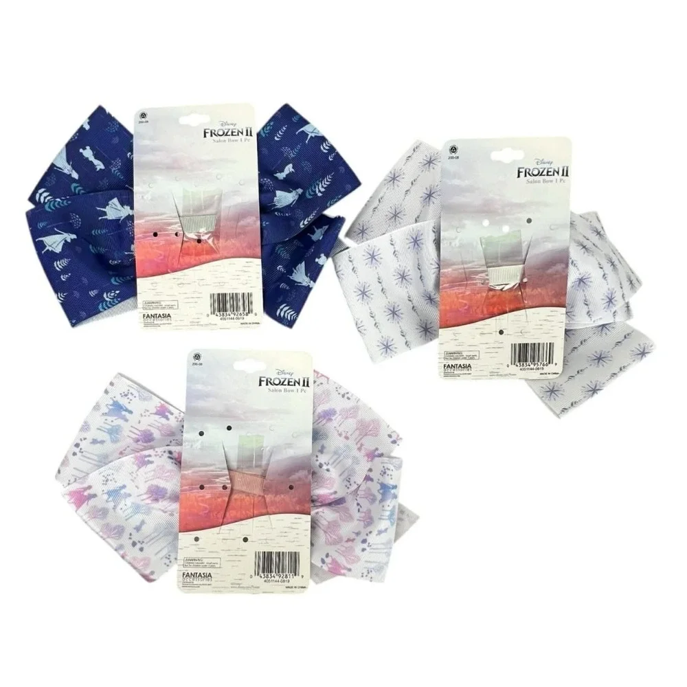 Disney Frozen 3 pack Large Bows‎ NWT